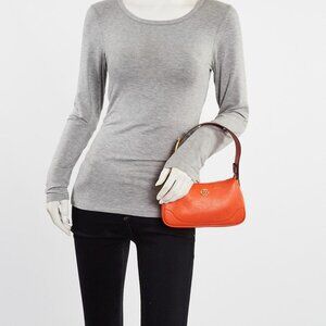 Gucci Orange Leather Double G Aphrodite Mini Shoulder Bag